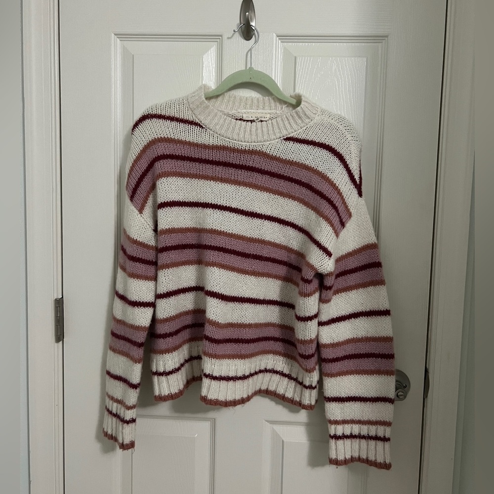 LA Hearts Striped Chunky Knit Sweater